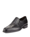 Leather Plain-Toe Slip-On Loafer