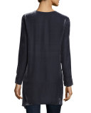 Sassi Long-Sleeve Velvet Tunic 