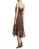 Benita Embellished Slip Dress, Glissade Fuchsia