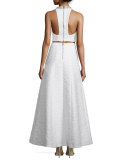 Carina Jacquard Ball Skirt, White