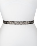 Cornelia Rhinestone Stretch Belt, Black