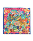Nilde Floral Square Silk Scarf, Multicolor