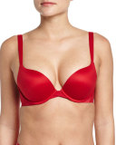 Pillow Cup Signature Push-Up Plunge Bra, Rouge Red