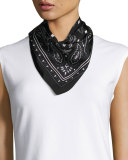 Silk Twill Logo Scarf
