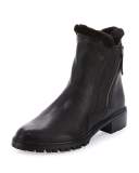 Stormy Faux-Fur Side-Zip Boot, Black (Nero)