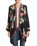 Jazzy Kimono-Style Printed Jacket
