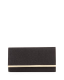 Maia Large Glittery Wallet Clutch Bag, Black