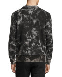 Multi-Stained Raglan Sweatshirt, Black