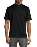 Mercerized Cotton T-Shirt, Black