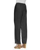 Straight-Leg Linen Pants