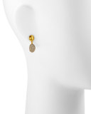 Lentil Ice 24k Gold & Diamond Drop Earrings