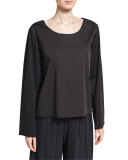 Angelina Scoop-Neck Cotton Top