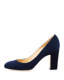Billie Suede 85mm Pump, Navy