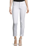 Worth Skinny Sateen Jeans, White