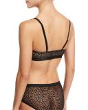Ziegfeld Front-Close Underwire Bra, Black Burnout