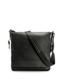 North/South Leather Messenger Bag