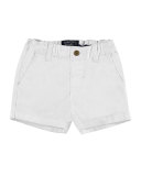 Stretch Chino Shorts, White, Size 6-24 Months