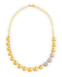 Lentil Ice 24k Gold & Diamond Necklace