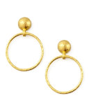 Geo 24k Hoop-Drop Earrings