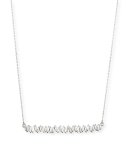 18K White Gold Diamond Baguette Necklace, 0.56 tdcw