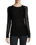 Open Up Mesh Performance Tee, Black