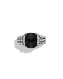 Petite Wheaton Ring with Black Onyx and Diamonds