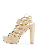Wildcat Laser-Cut Suede Sandal