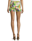 Paisley-Printed Short Shorts