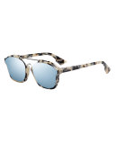 Square Abstract Havana Sunglasses