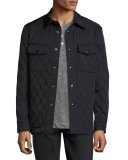 Quilted Shirt Jacket, Navy