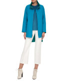 Carlos Straight-Leg Cropped Pants, Moonstone