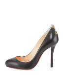 Very Gemma Bow-Back 100mm Red Sole Pump, Black/Light Gold
