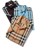 Linen-Blend Exploded Check Short-Sleeve Shirt, Camel