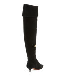 Elizabeth Suede Over-the-Knee Boot, Black