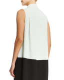 Sleeveless Colorblock Shift Dress