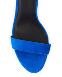 Riley Suede Lace-Up Sandal, Deep Sapphire