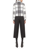 Ruched Turtleneck Top, Black