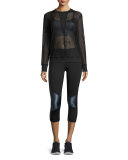 Vent Mesh Sweatshirt, Black