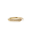 14k Pave Diamond Skinny Snake Ring