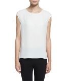 Leona Sleeveless Silk Blouse