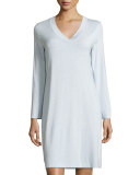 Champagne Long-Sleeve Nightgown, Ashley Blue