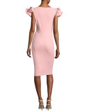 Belvis Rosette Bodycon Dress, Pink
