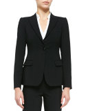 Featherweight Wool One-Button Jacket