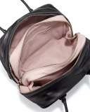 Large Soft Calf Inside Bag, Black/Pale Pink (Nero+Mughetto)