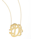 Swirly Initial Necklace, D