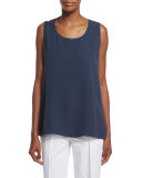 Davis Sleeveless Silk Blouse
