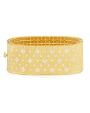 Princess 18K Yellow Gold Wide Diamond Bangle