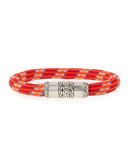 Men's Classic Chain Multicolor Cord Bracelet, Red
