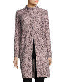 Metallic Tweed Topper Jacket, Petal