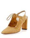 Camil Suede Tie-Front Pump